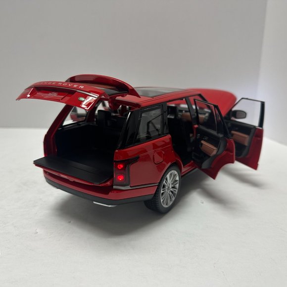 1:18 2020 Range Rover HSE With Headlight & Taillight LEDS Diecast Red - Picture 6 of 10